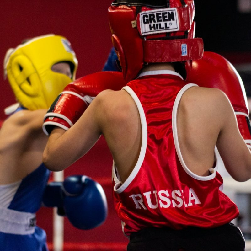 a couple of people that are in a boxing ring